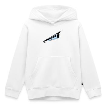 Chemin de fer suspendu de Wuppertal coloré - Sweat Premium à capuche enfant bio - blanc - Devant - AI Model Kid Female (0cm)