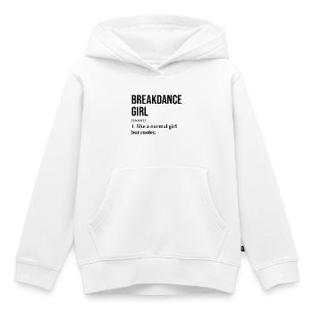 Breakdance Breakdance Breakdance - Sweat Premium à capuche enfant bio - blanc - Devant - AI Model Kid Female (0cm)