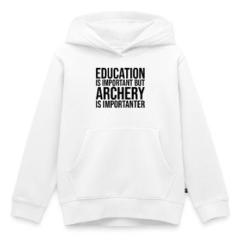 Bogenschießen - Kinder Premium Organic Hoodie - Weiß - Vorne - AI Model Kid Female (0cm)
