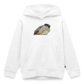 Pastell-Sperling im Wald - Kinder Premium Organic Hoodie - Weiß - Vorne - AI Model Kid Female (0cm)