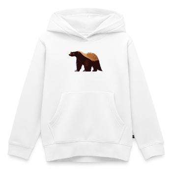 Ratel - Sweat Premium à capuche enfant bio - blanc - Devant - AI Model Kid Female (0cm)