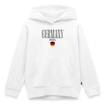 Flag of Germany, made in Germany - Kids Premium Organic Hoodie - white - Front - AI Model Kid Female (0cm)