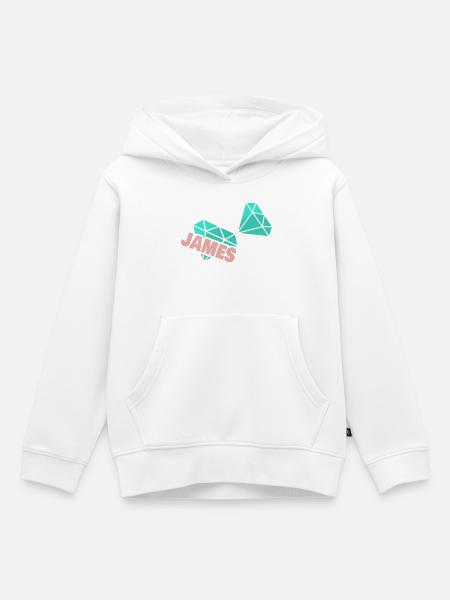 James - Kinder Premium Organic Hoodie - Weiß