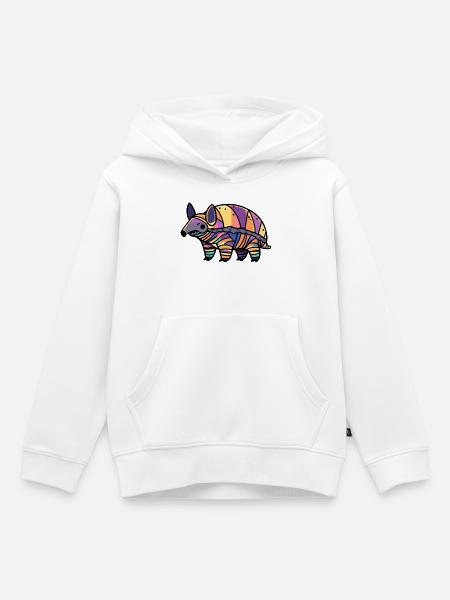 Gürteltier Zombie Halloween Zombie - Kinder Premium Organic Hoodie - Weiß