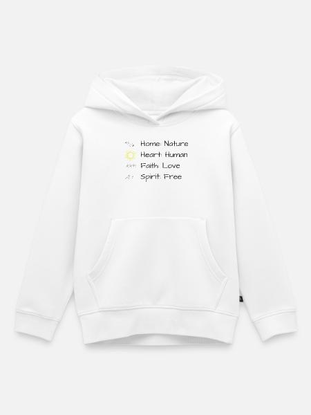 Verbunden mit allem - Kinder Premium Organic Hoodie - Weiß