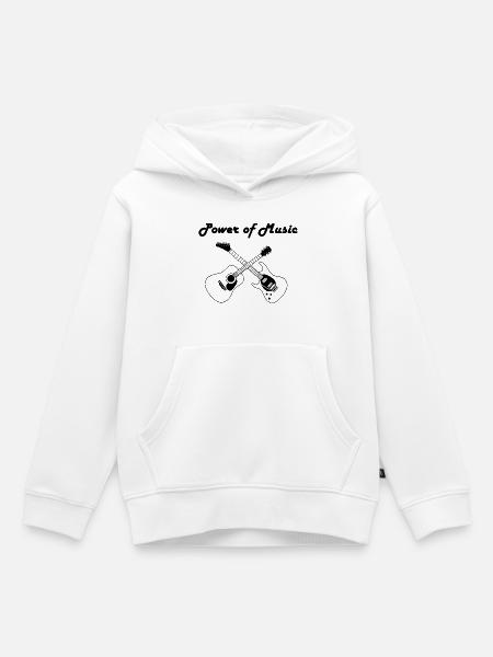 Die Kraft der Musik (Schwarz) - Kinder Premium Organic Hoodie - Weiß