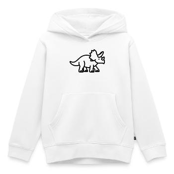 triceratops - Kids Premium Organic Hoodie - white - Front - AI Model Kid Female (0cm)