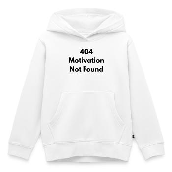 404 Motivation nicht gefunden - Kinder Premium Organic Hoodie - Weiß - Vorne - AI Model Kid Female (0cm)