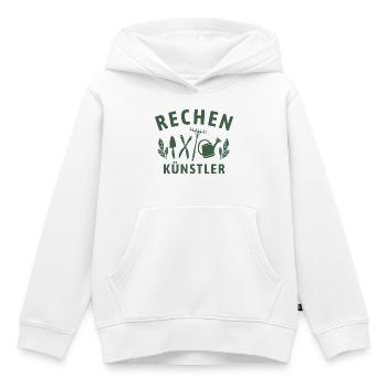 Rechen Künstler - Retro Gärtner Natur - Kinder Premium Organic Hoodie - Weiß - Vorne - AI Model Kid Female (0cm)