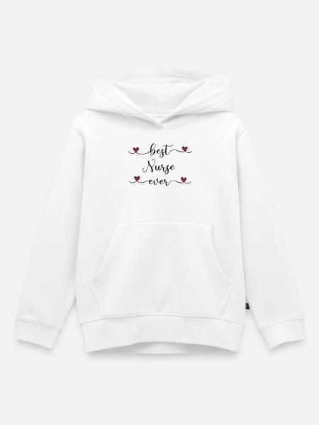beste Krankenschwester - Kinder Premium Organic Hoodie - Weiß
