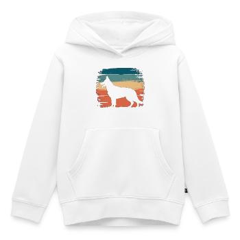 Dingo Australian Wild Dog Animal Lover Design - Kids Premium Organic Hoodie - white - Front - AI Model Kid Female (0cm)