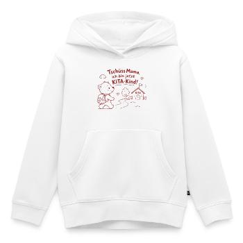 KITA-Abenteuer mit Teddy - Kinder Premium Organic Hoodie - Weiß - Vorne - AI Model Kid Female (0cm)