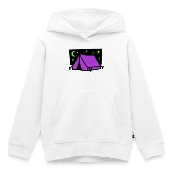 Camping Zelt Sterne Grafik - Kinder Premium Organic Hoodie - Weiß - Vorne - AI Model Kid Female (0cm)
