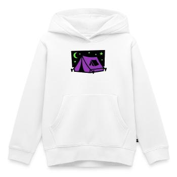 Festival Zelt Nacht Logo - Kinder Premium Organic Hoodie - Weiß - Vorne - AI Model Kid Female (0cm)
