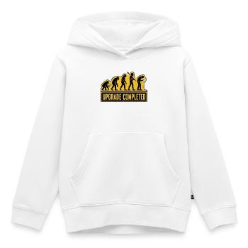 Menschliche Evolution Smartphone-Upgrade-Humor - Kinder Premium Organic Hoodie - Weiß - Vorne - AI Model Kid Female (0cm)