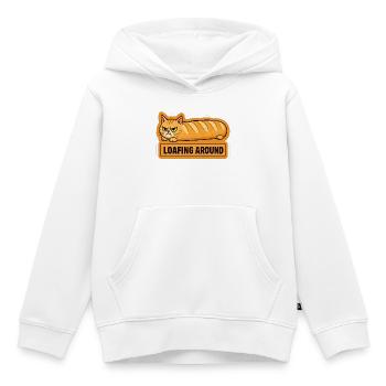 Lustiges wütendes Katzenbrot-Baguette - Kinder Premium Organic Hoodie - Weiß - Vorne - AI Model Kid Female (0cm)