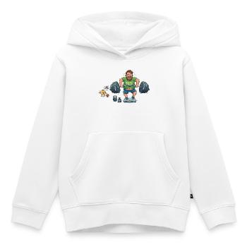 Abnehmen - Kinder Premium Organic Hoodie - Weiß - Vorne - AI Model Kid Female (0cm)