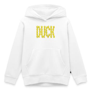 Niedliche Ententypografie - Kinder Premium Organic Hoodie - Weiß - Vorne - AI Model Kid Female (0cm)