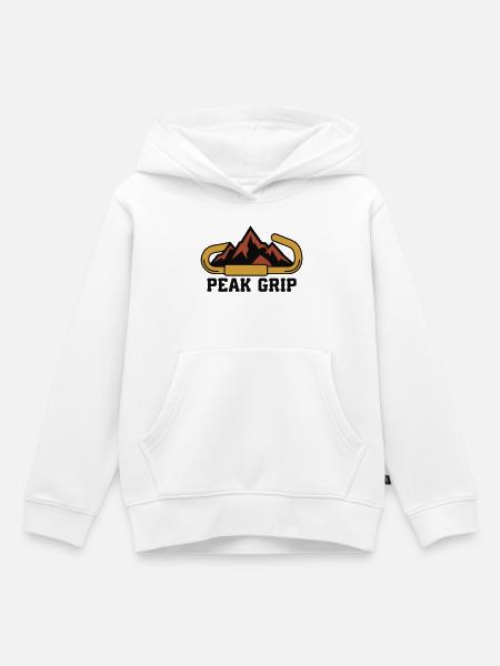 Karabiner Berge Wappen - Kinder Premium Organic Hoodie - Weiß