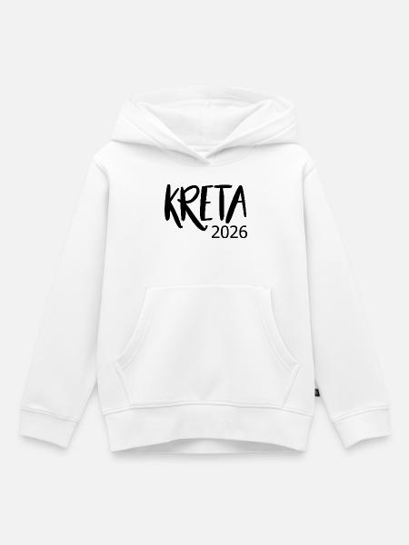 Kreta_2026 - Kinder Premium Organic Hoodie - Weiß