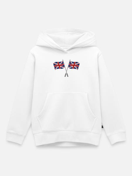 Flagge Großbritanniens - Kinder Premium Organic Hoodie - Weiß