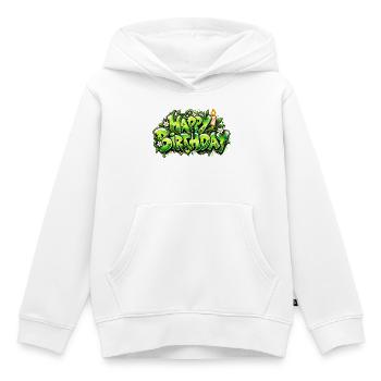 Alles Gute zum Geburtstag Graffiti-Kerze: Naturgeschenk! - Kinder Premium Organic Hoodie - Weiß - Vorne - AI Model Kid Female (0cm)