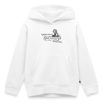 Hippopotame - Sweat Premium à capuche enfant bio - blanc - Devant - AI Model Kid Female (0cm)
