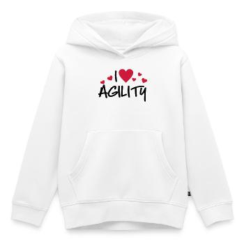 agility - Kinder Premium Organic Hoodie - Weiß - Vorne - AI Model Kid Female (0cm)