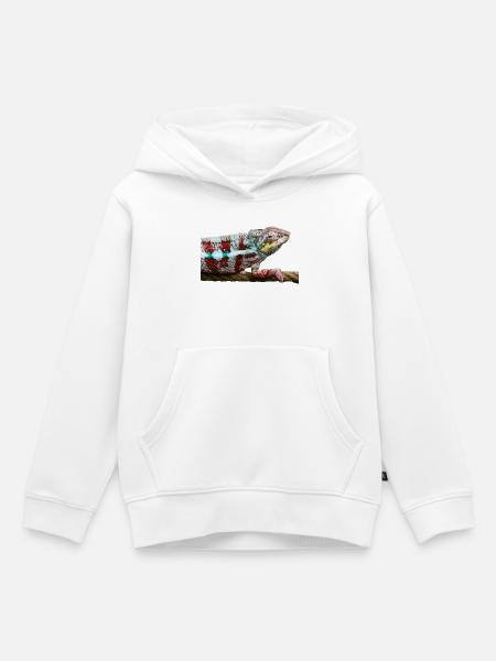 Chamäleon - Kinder Premium Organic Hoodie - Weiß