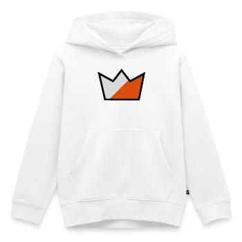 Orienteurs couronne - Sweat Premium à capuche enfant bio - blanc - Devant - AI Model Kid Female (0cm)