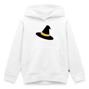 Chapeau de sorcière - Sweat Premium à capuche enfant bio - blanc - Devant - AI Model Kid Female (0cm)