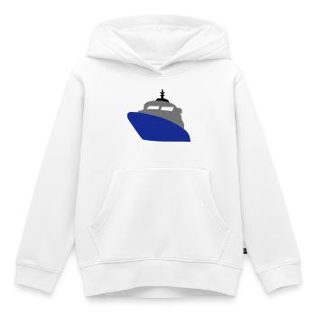schiff - Kinder Premium Organic Hoodie - Weiß - Vorne - AI Model Kid Female (0cm)