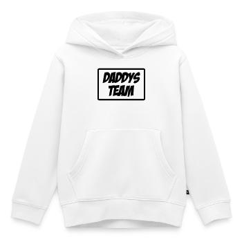Daddy's Team - Sweat Premium à capuche enfant bio - blanc - Devant - AI Model Kid Female (0cm)