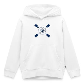 Paddel & Kompass - Kinder Premium Organic Hoodie - Weiß - Vorne - AI Model Kid Female (0cm)