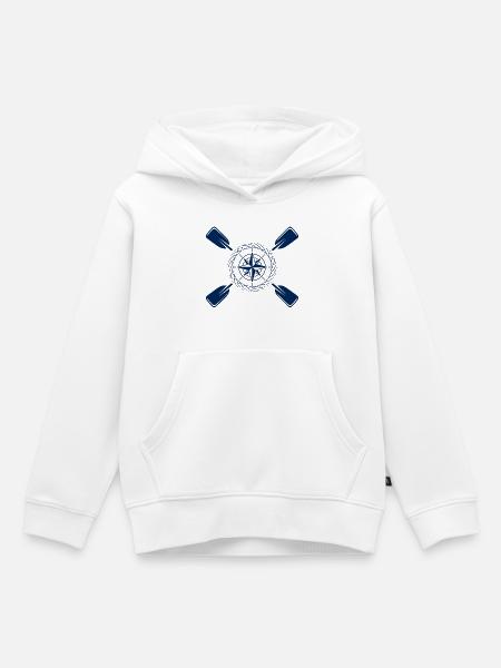 Paddel & Kompass - Kinder Premium Organic Hoodie - Weiß