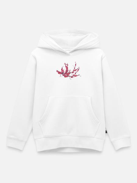 sakura - Sweat Premium à capuche enfant bio - blanc