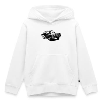Volga GAZ 24 - Sweat Premium à capuche enfant bio - blanc - Devant - AI Model Kid Female (0cm)