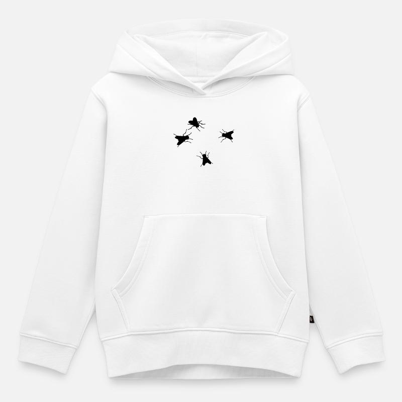 Voler sur le protège-bouche - Sweat Premium à capuche enfant bio - blanc