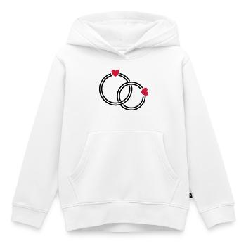 Les alliances - Sweat Premium à capuche enfant bio - blanc - Devant - AI Model Kid Female (0cm)