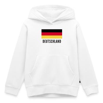 Deutschland  - Kinder Premium Organic Hoodie - Weiß - Vorne - AI Model Kid Female (0cm)