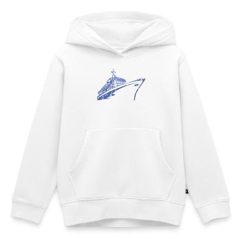 Bateau de croisière Navire de croisière Luxe - Sweat Premium à capuche enfant bio - blanc - Devant - AI Model Kid Female (0cm)