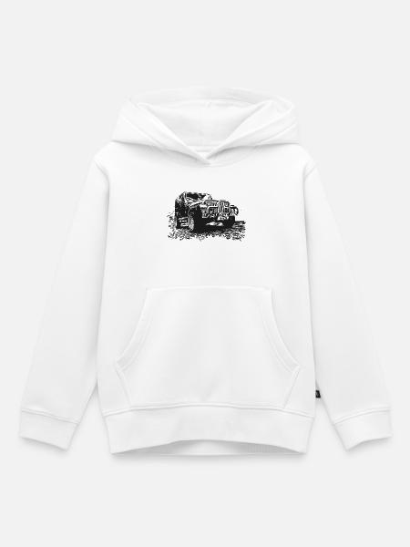 4x4 Geländewagen - Kinder Premium Organic Hoodie - Weiß