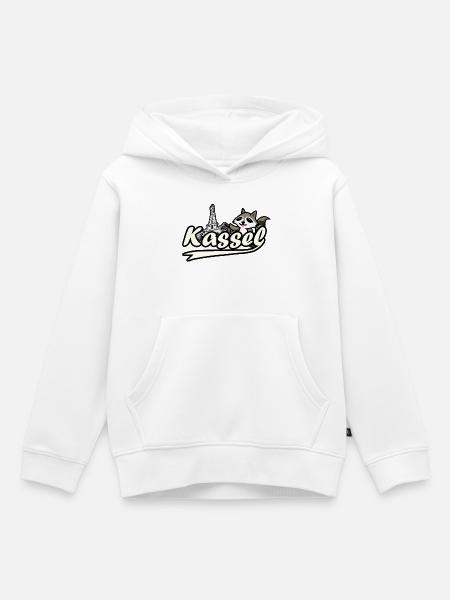 Kassel Waschbär Herkules - Kinder Premium Organic Hoodie - Weiß