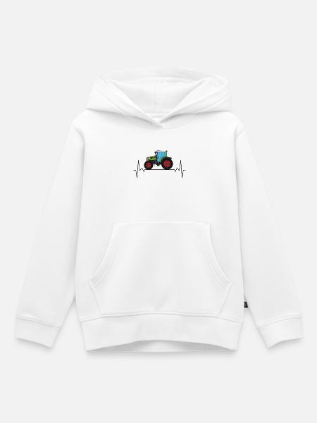 Traktor - Kinder Premium Organic Hoodie - Weiß