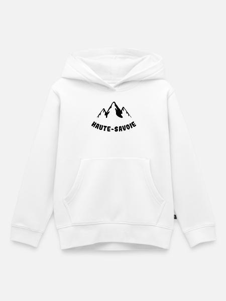 Haute Savoie Schwarzer Berg - Kinder Premium Organic Hoodie - Weiß