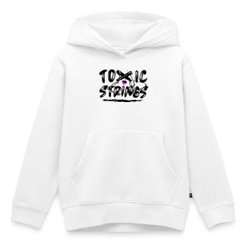 Toxic Strings 2 Colour - Kids Premium Organic Hoodie - white - Front - AI Model Kid Female (0cm)
