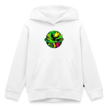 Frieden Taube Welt Planet Blume PopArt - Kinder Premium Organic Hoodie - Weiß - Vorne - AI Model Kid Female (0cm)
