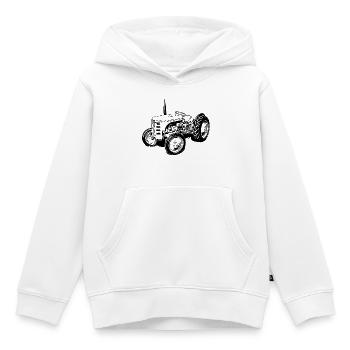 Stéphanie - Sweat Premium à capuche enfant bio - blanc - Devant - AI Model Kid Female (0cm)