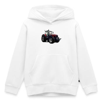 M F 8740 S Traktor - Kinder Premium Organic Hoodie - Weiß - Vorne - AI Model Kid Female (0cm)