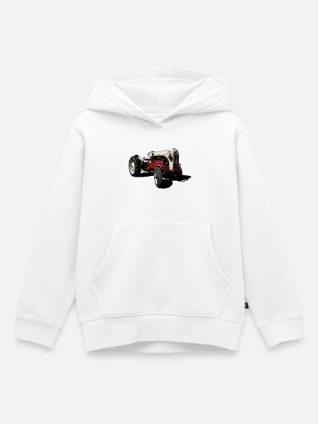Oldtimer Traktor 8N - Kinder Premium Organic Hoodie - Weiß